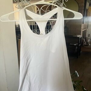 Lululemon Athletica White Sleeveless Backless Tank Top